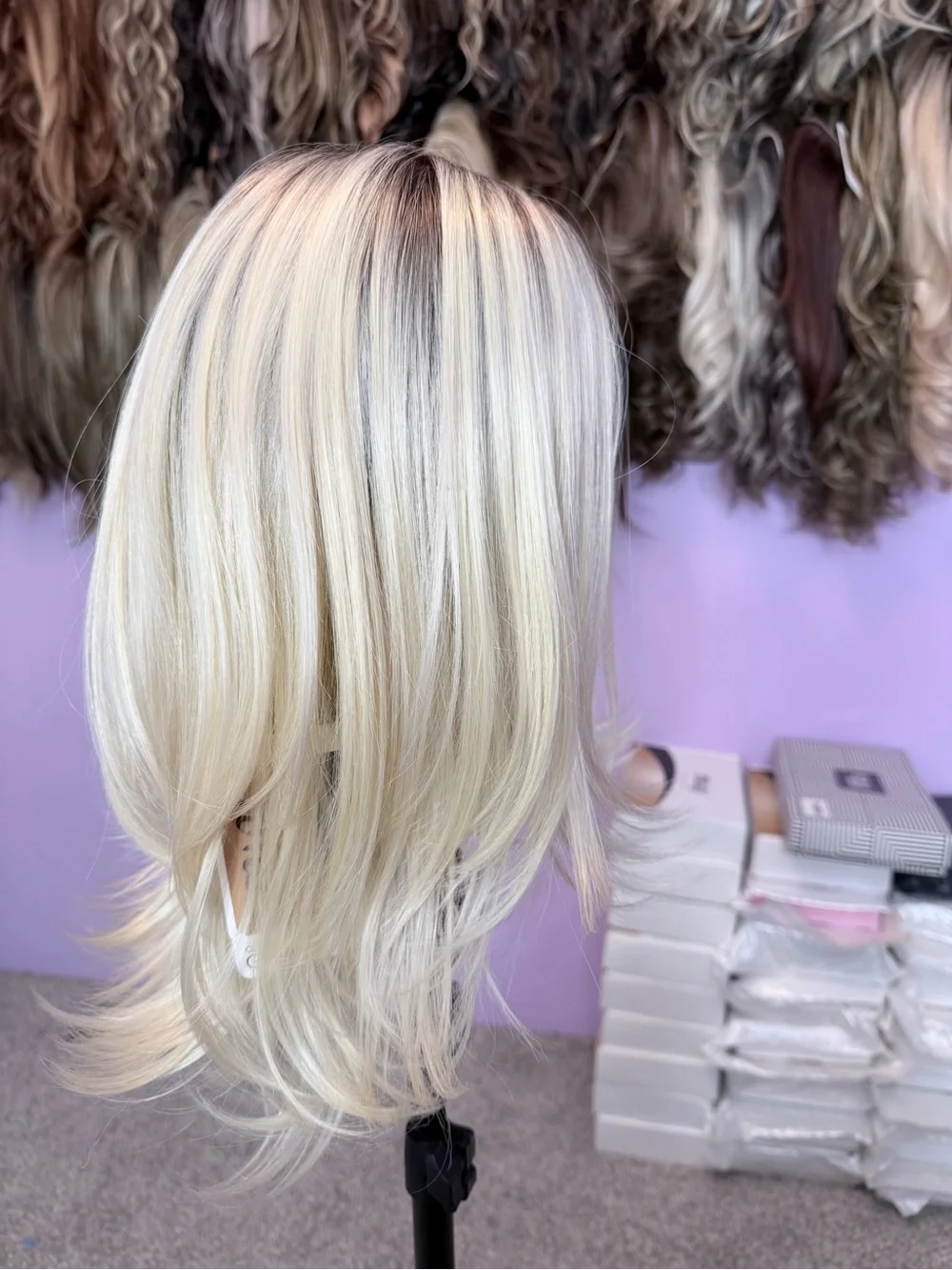 Ella DWY Rooted Blonde Monofilament